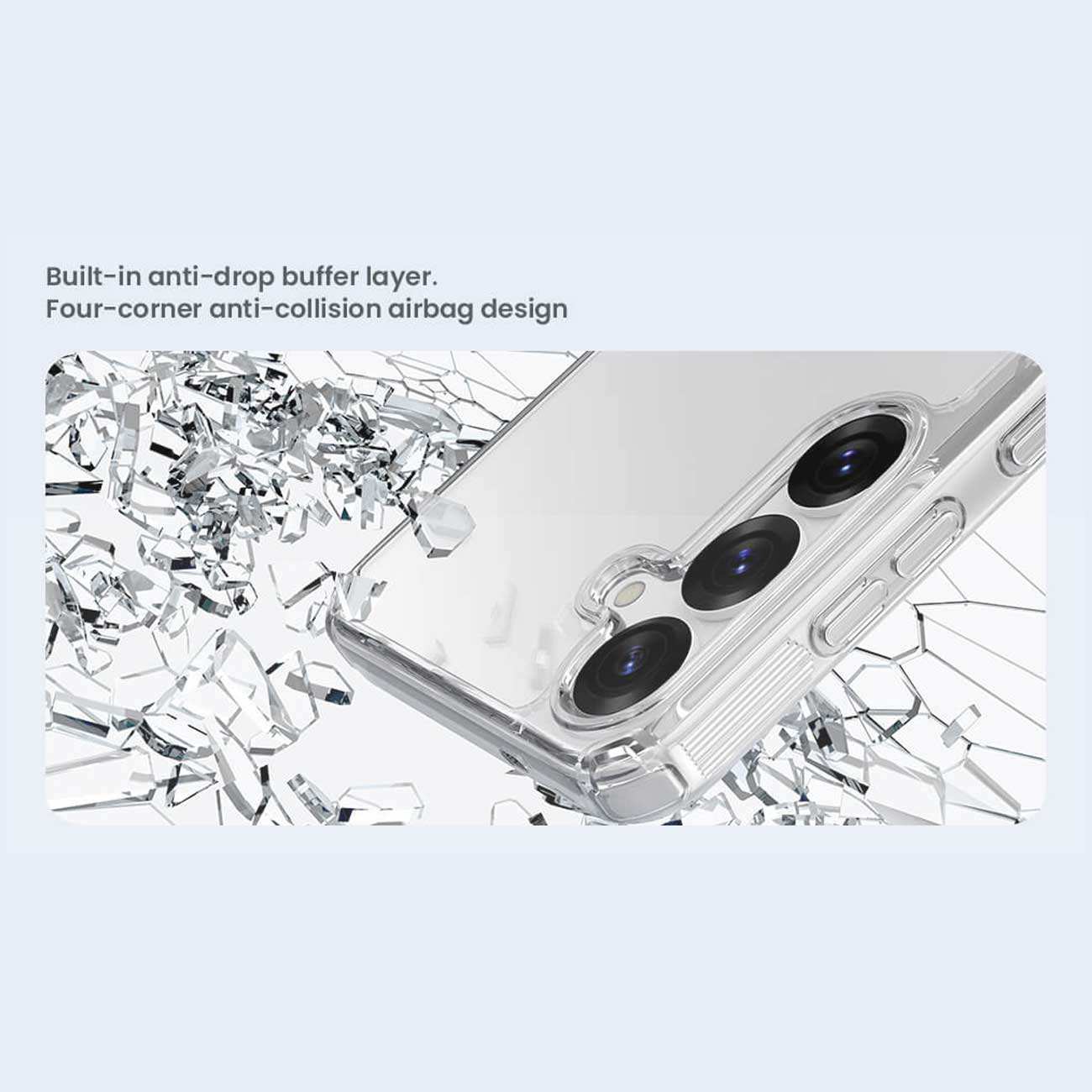 قاب شفاف بافردار گوشی سامسونگ گلکسی اس 25 پلاس نیلکین Nature TPU Pro