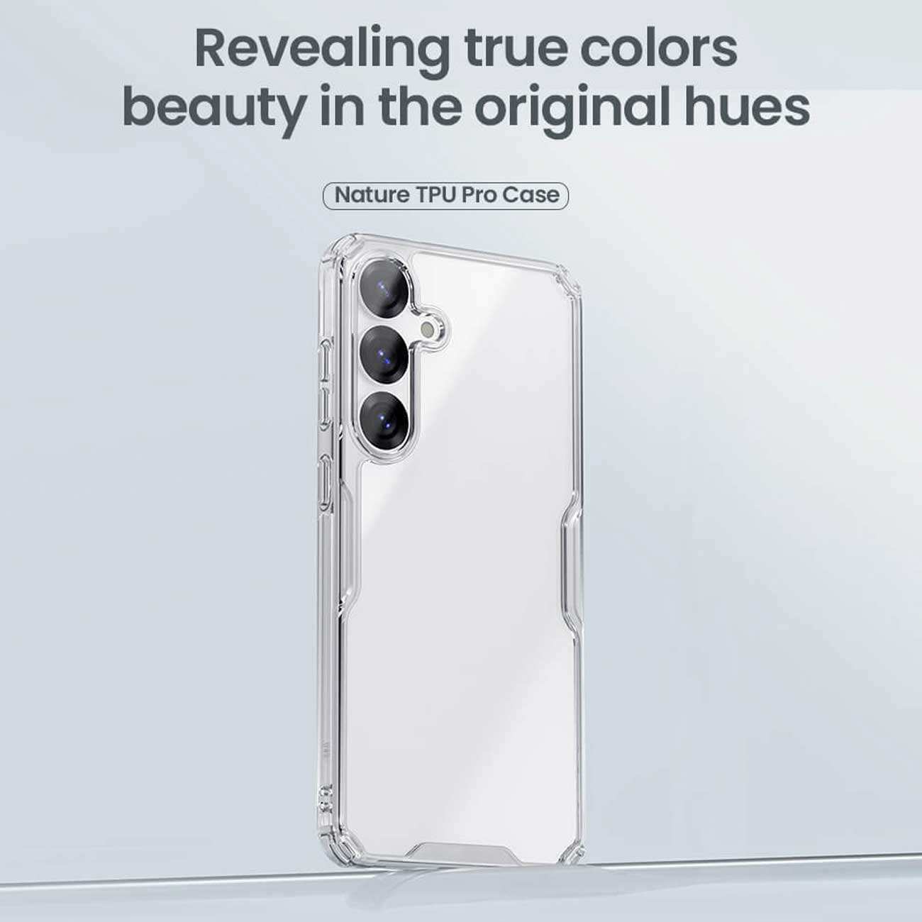 قاب شفاف بافردار گوشی سامسونگ گلکسی اس 25 پلاس نیلکین Nature TPU Pro