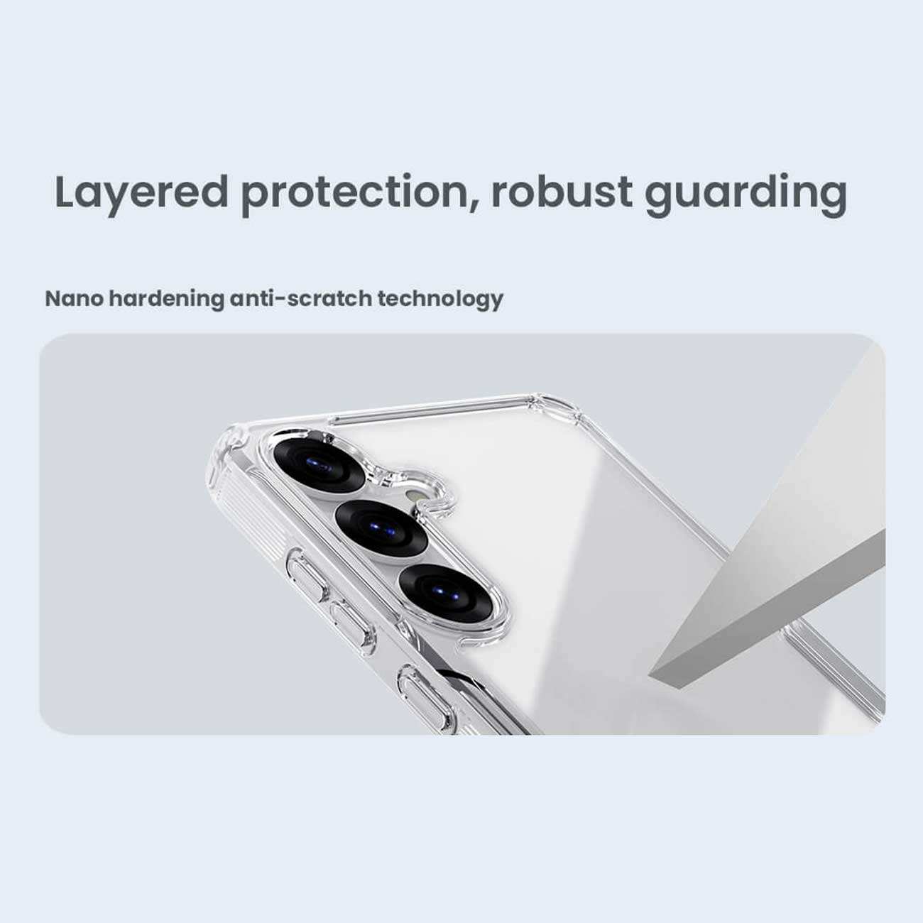 قاب شفاف بافردار گوشی سامسونگ گلکسی اس 25 پلاس نیلکین Nature TPU Pro