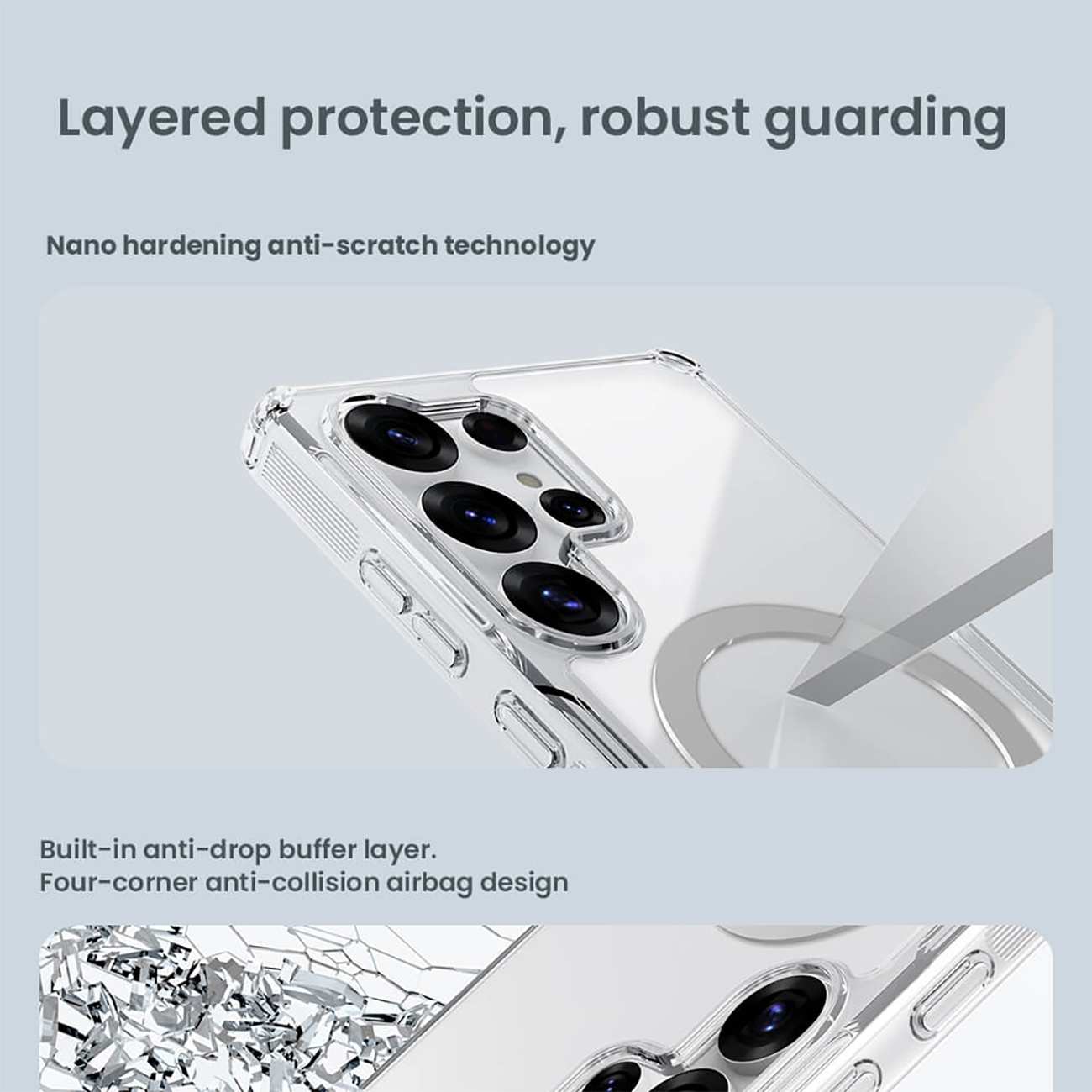 قاب شفاف مگنتی سامسونگ گلکسی اس 25 اولترا نیلکین Nature TPU Pro Magnetic Case
