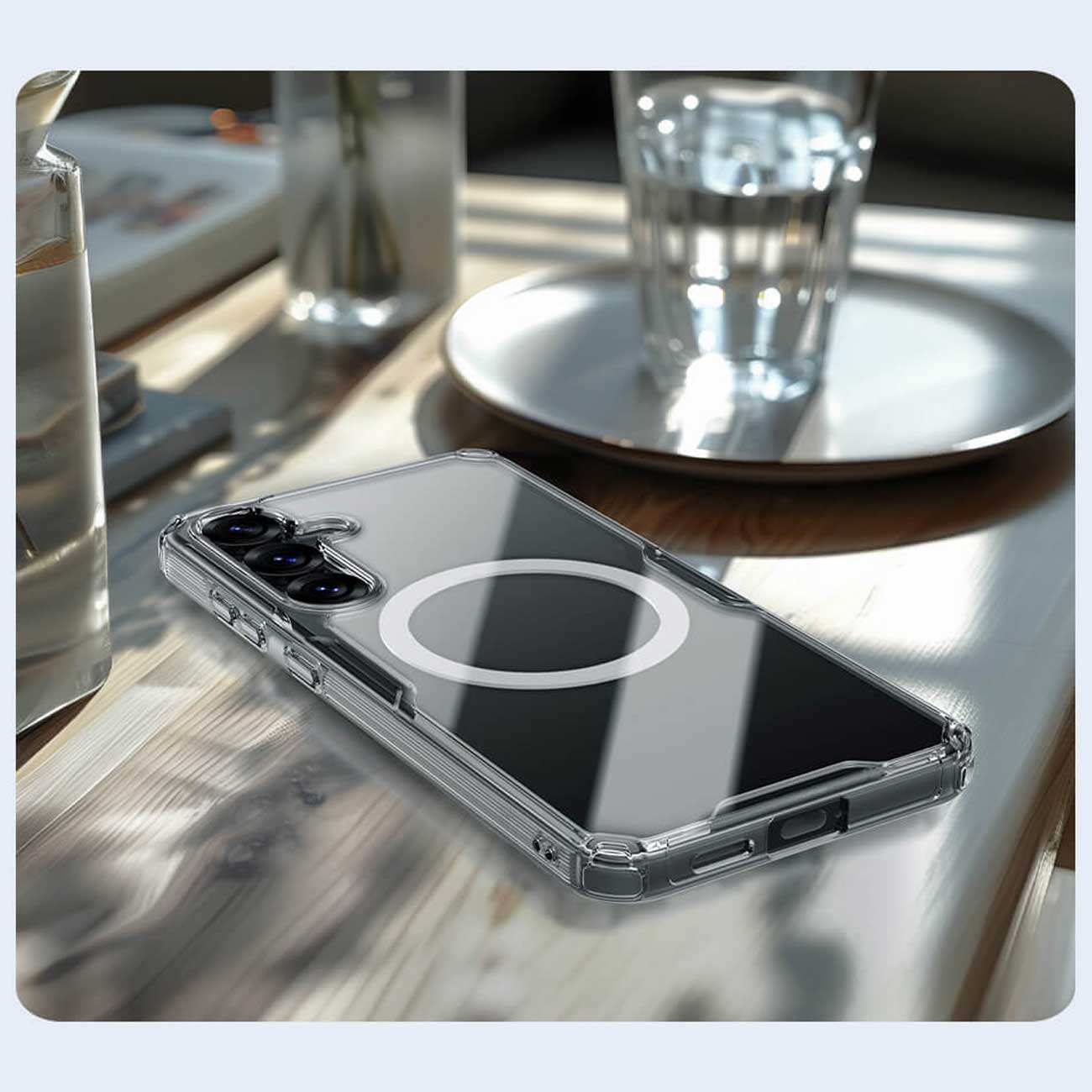 قاب شفاف مگنتی گوشی سامسونگ گلکسی اس 25 پلاس نیلکین Nature TPU Pro