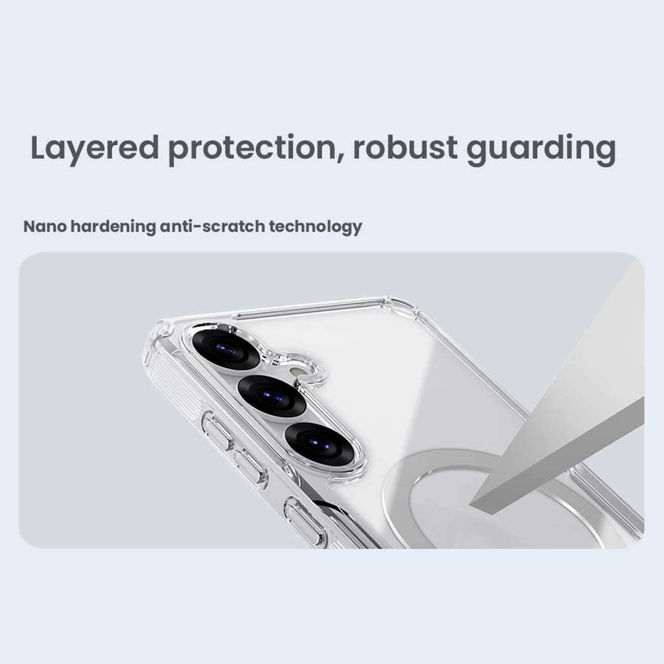 قاب شفاف مگنتی گوشی سامسونگ گلکسی اس 25 پلاس نیلکین Nature TPU Pro