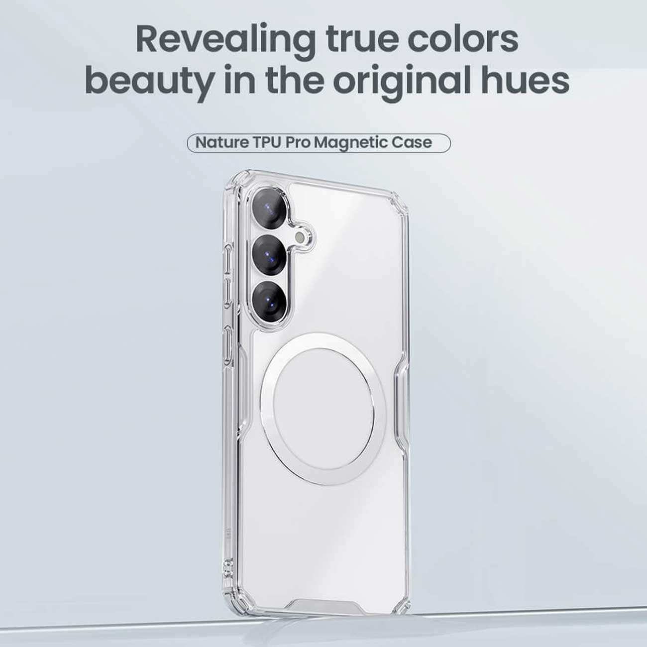 قاب شفاف مگنتی گوشی سامسونگ گلکسی اس 25 پلاس نیلکین Nature TPU Pro