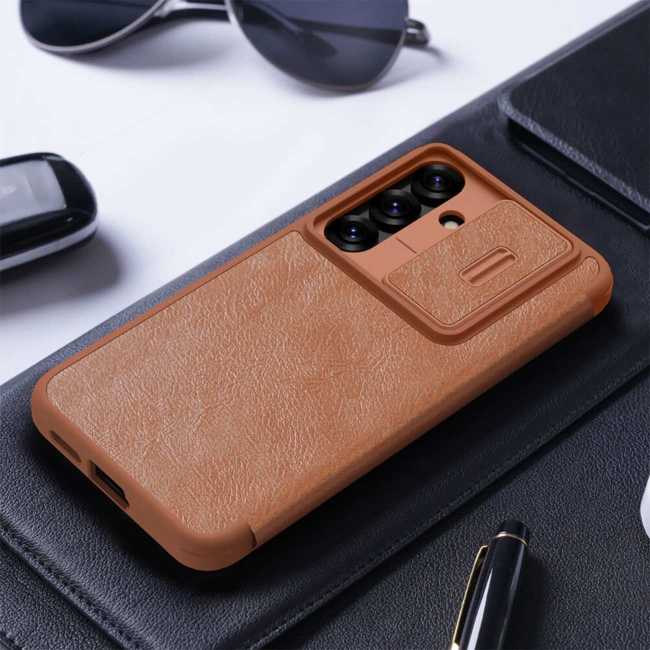 کاور کتابی سامسونگ گلکسی اس 25 نیلکین Qin Pro Leather case