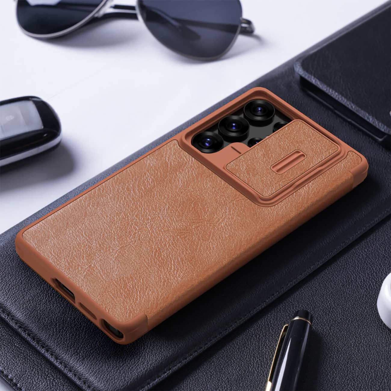 قاب کلاسوری گوشی سامسونگ گلکسی اس 25 اولترا نیلکین Qin Pro Leather