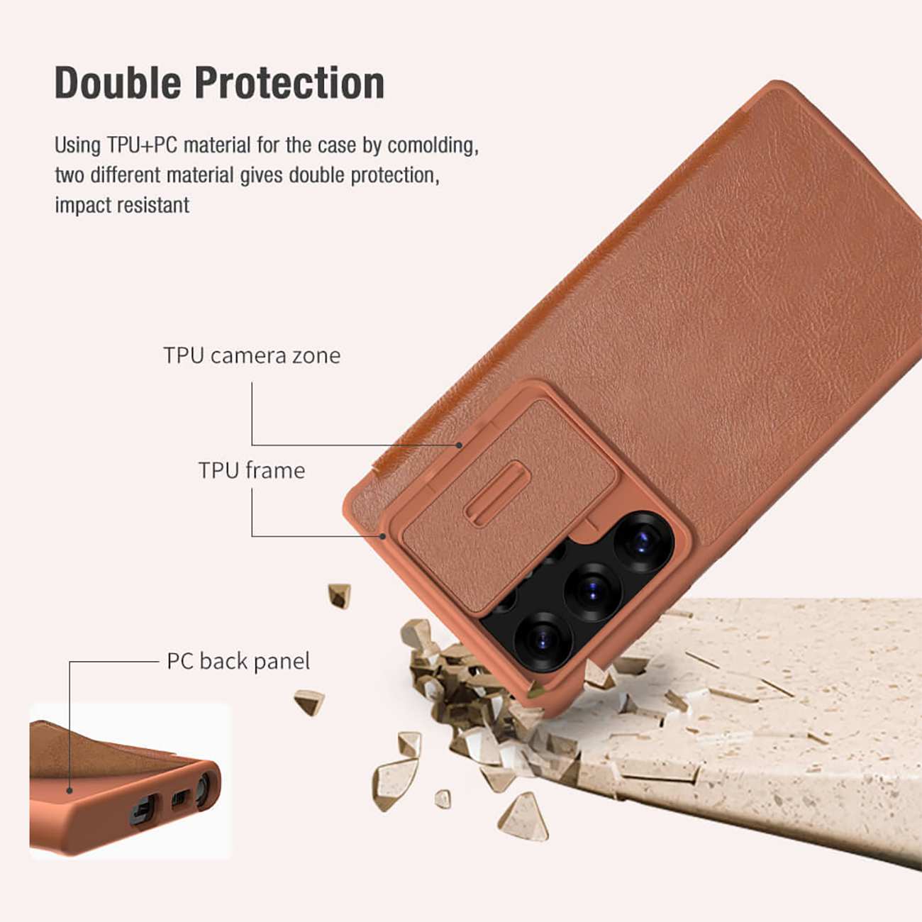 قاب کلاسوری گوشی سامسونگ گلکسی اس 25 اولترا نیلکین Qin Pro Leather