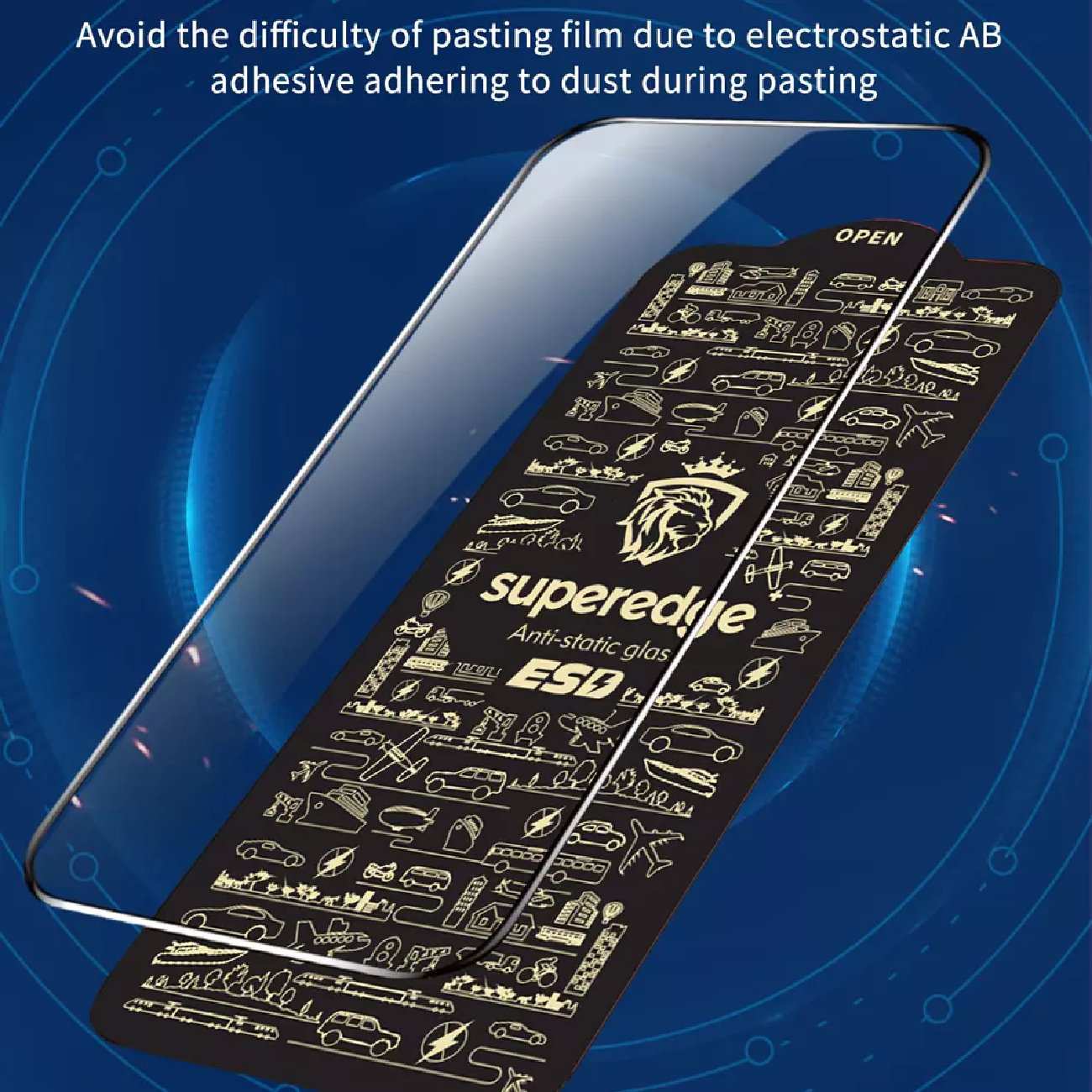 گلس شیشهای آنتی استاتیک آیفون 11 Wotaer