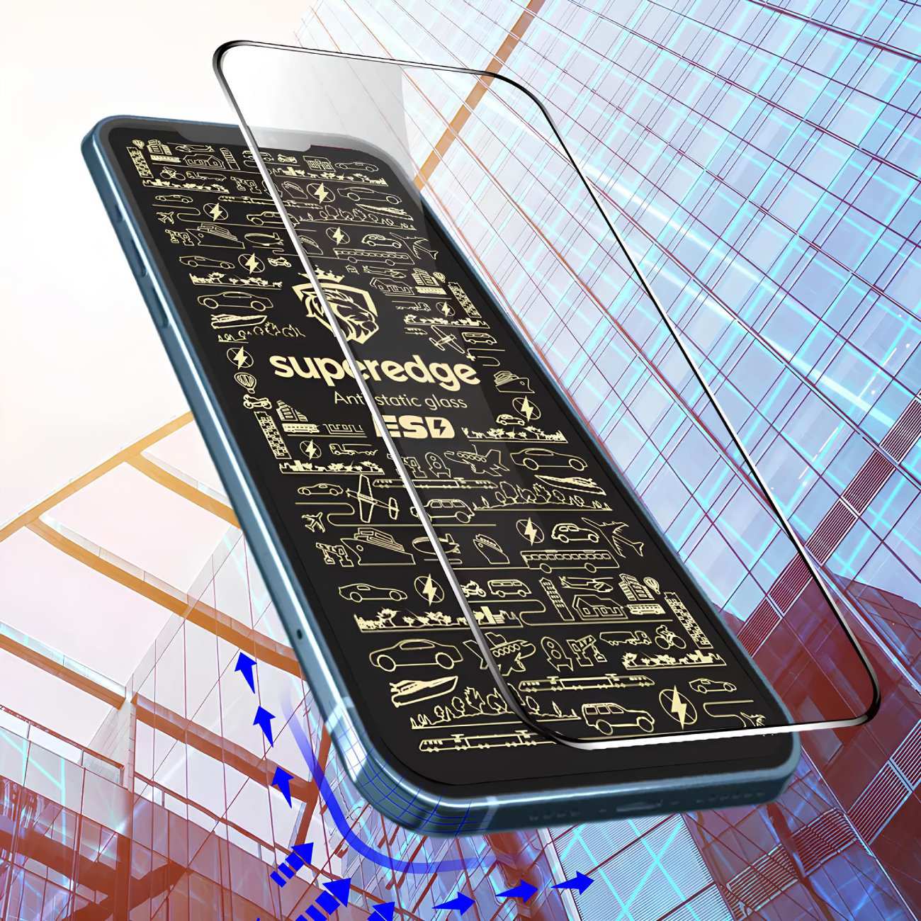 گلس شیشهای آنتی استاتیک آیفون 11 Wotaer