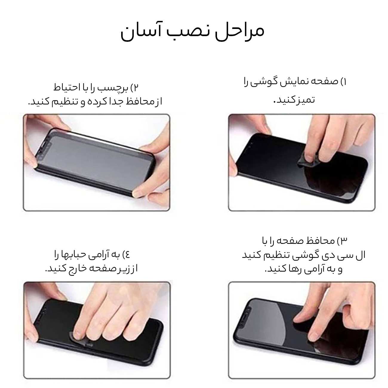 گلس شیشهای تمام چسب گوشی شیائومی ردمی 13سی/ پوکو سی 65 آنتی استاتیک Anti-Static