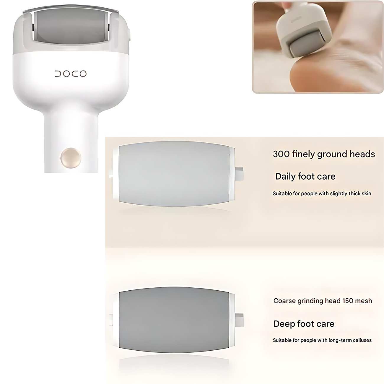 سری یدک قابل تعویض سنگ پا برقی دوکو شیائومی (پک 2 عددی) W002