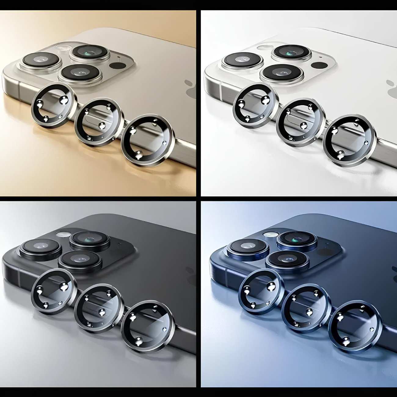 محافظ لنز دوربین رینگی آیفون 15 پرو و آیفون 15 پرومکس