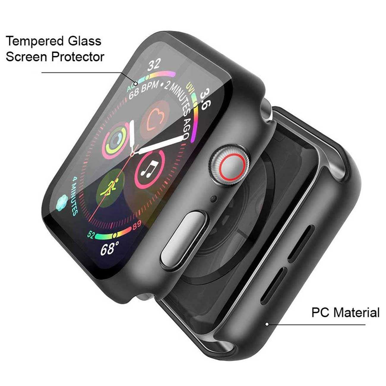 قاب محافظ و گلس اپل واچ 41 میلیمتری سری 4 تا 6 و SE