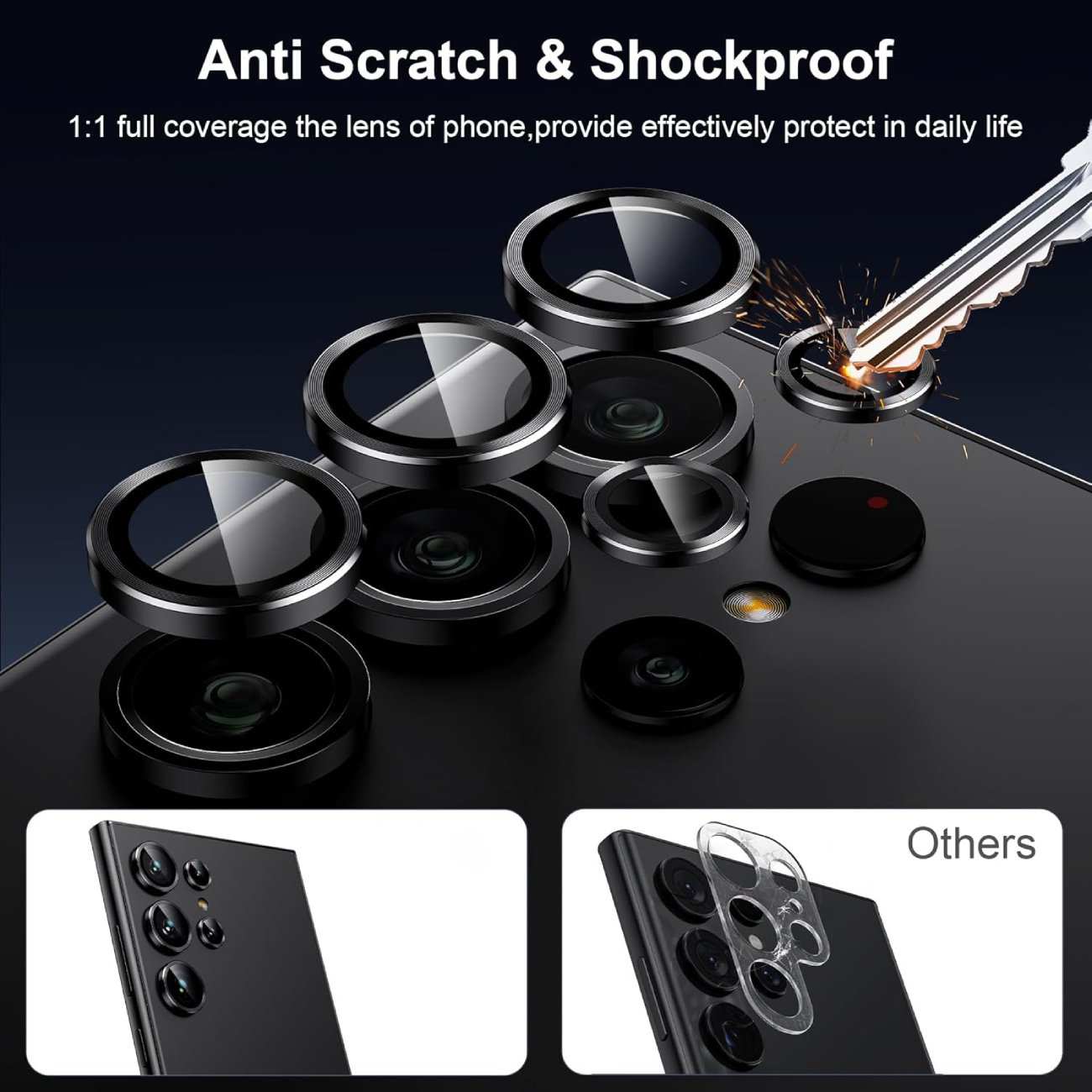 محافظ لنز دوربین رینگی سامسونگ Galaxy S23 Ultra