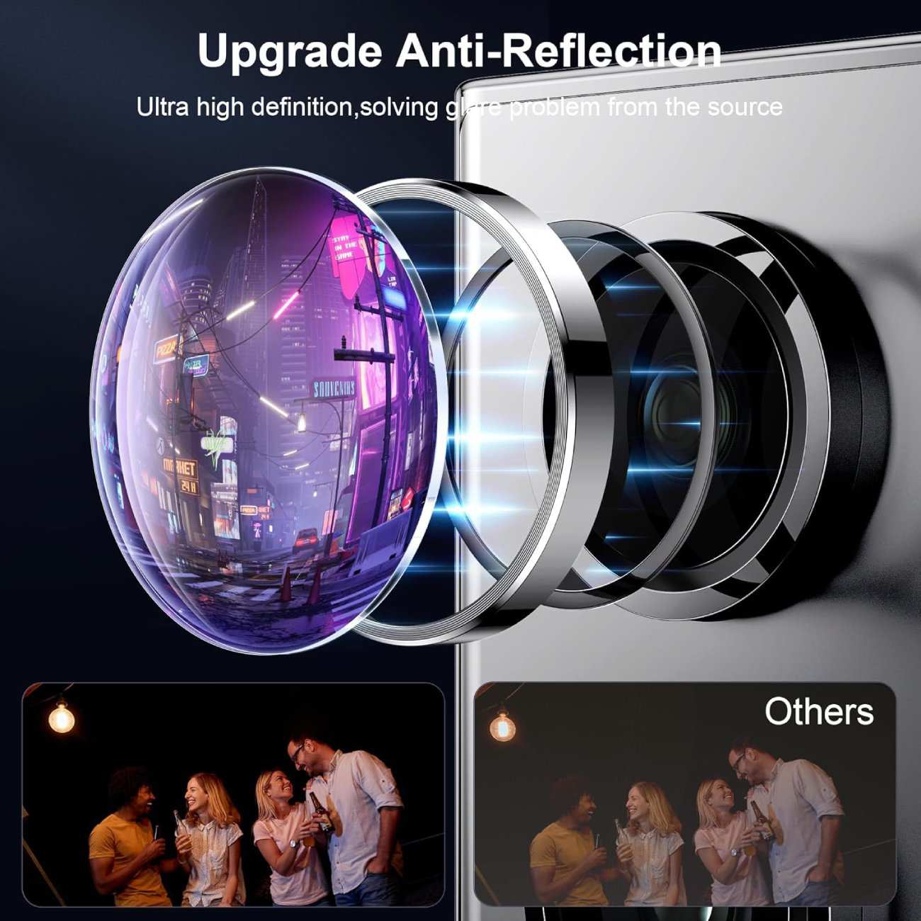 محافظ لنز دوربین رینگی سامسونگ Galaxy S23 Ultra