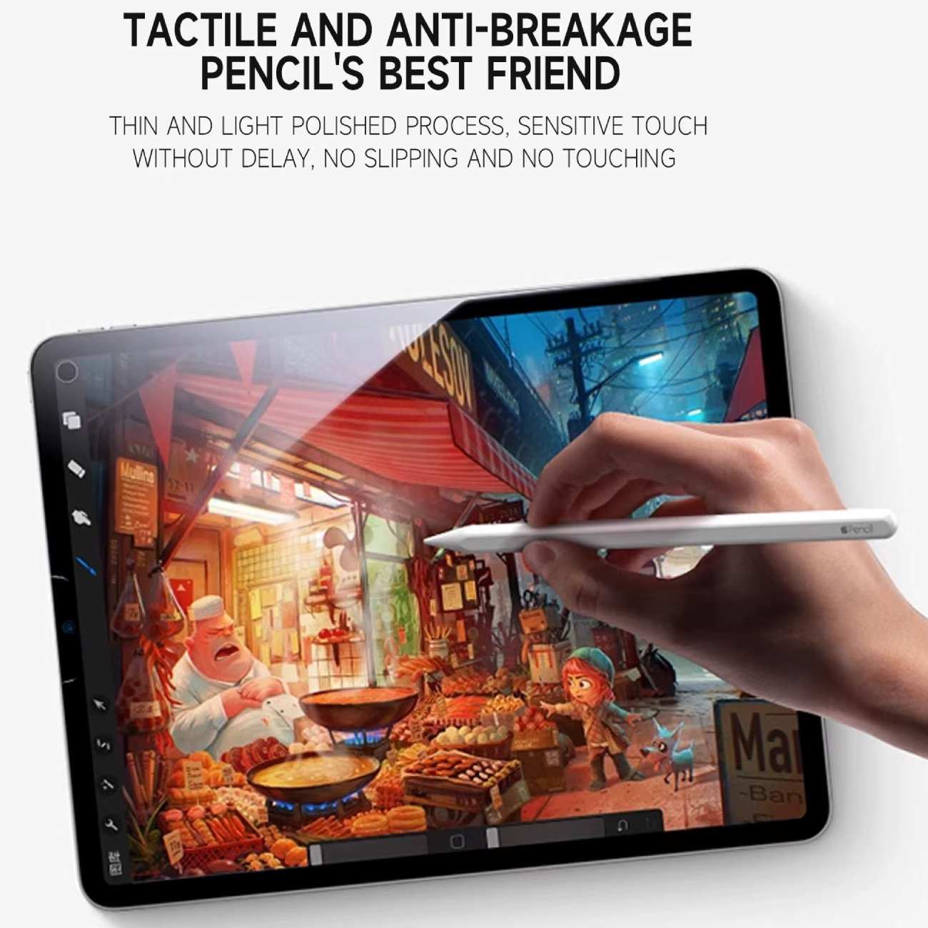 محافظ صفحه نمایش شیشه ای تبلت آیپد ایر 13 2024 همراه با کیت نصب Dust Free Box