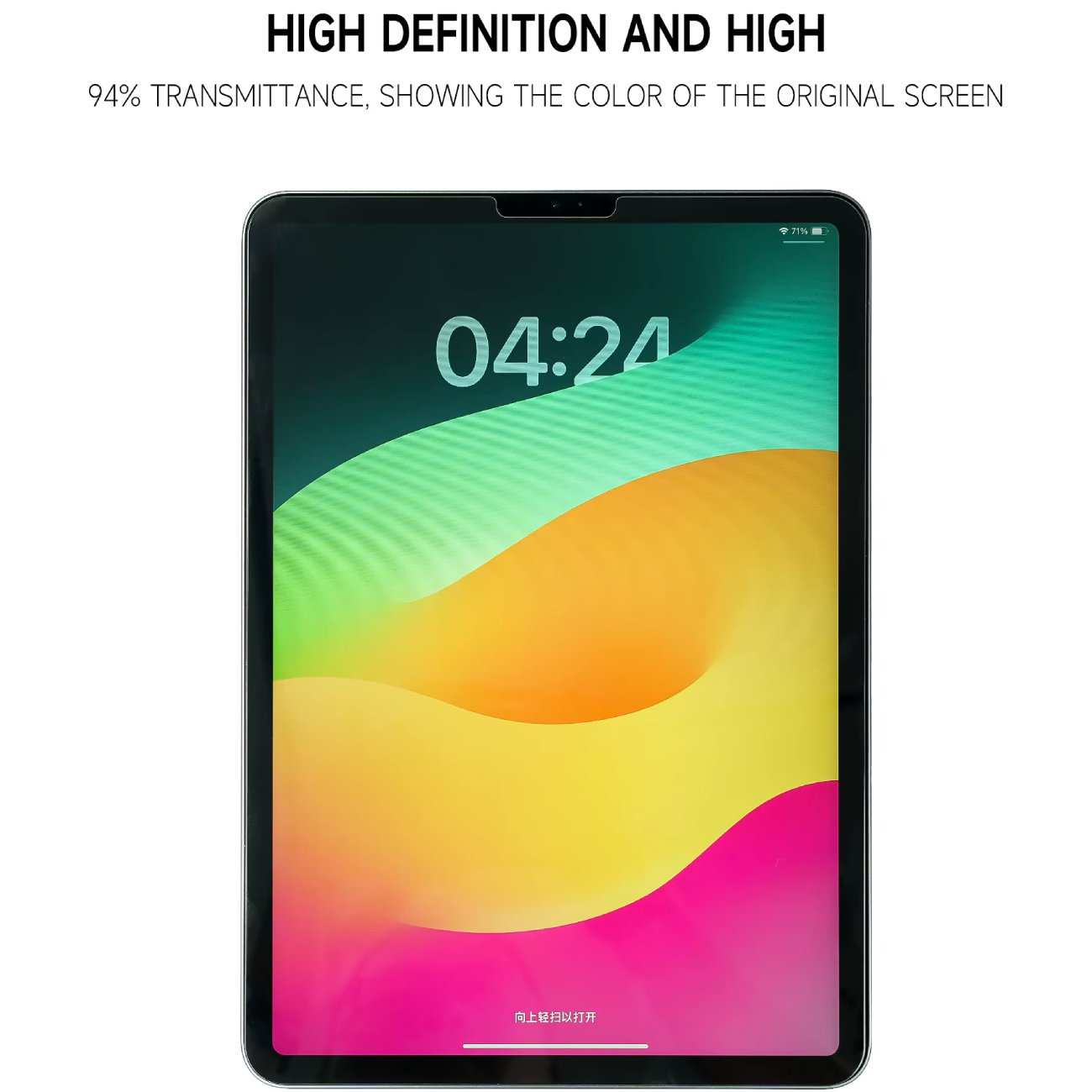 محافظ صفحه نمایش شیشه ای تبلت آیپد ایر 13 2024 همراه با کیت نصب Dust Free Box