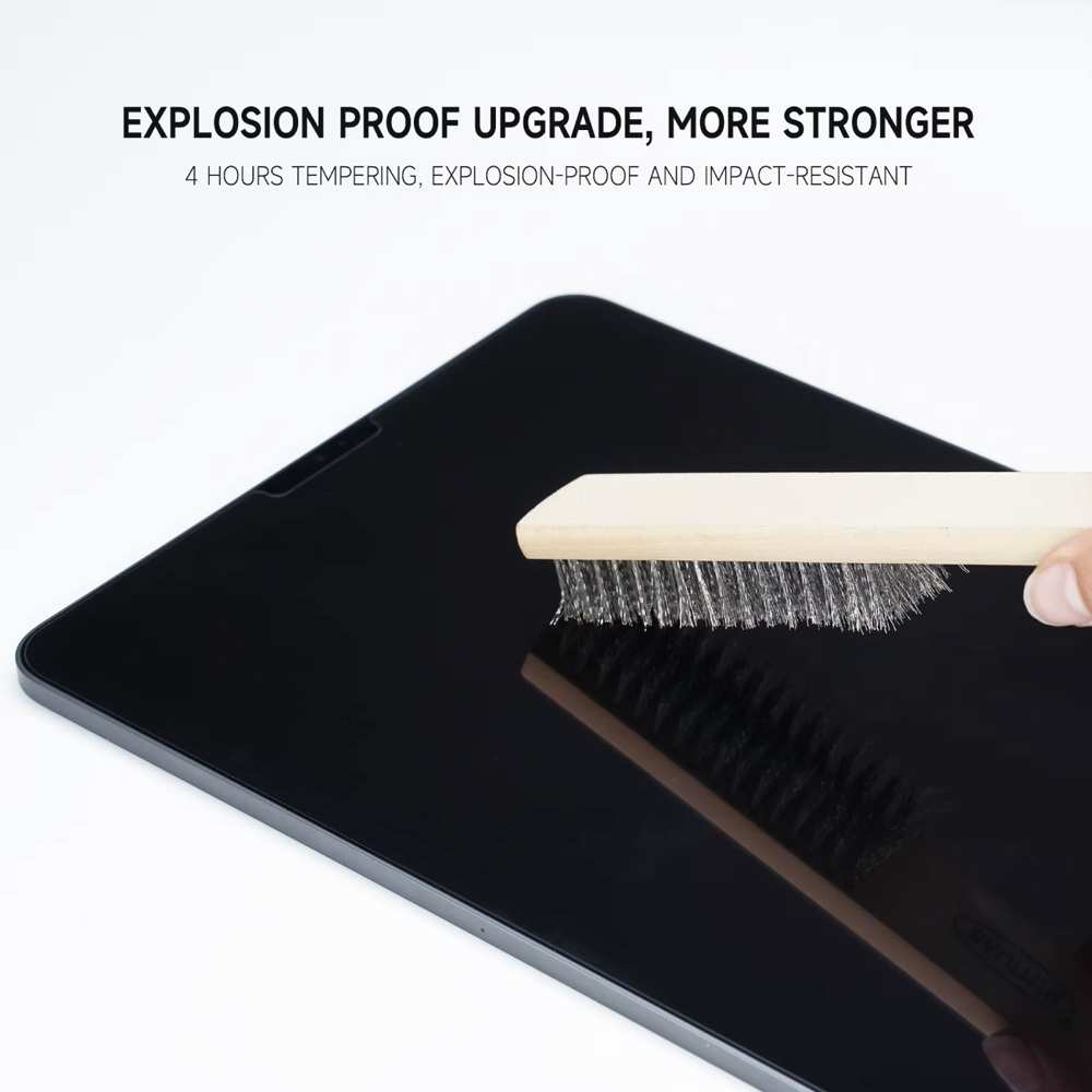 محافظ صفحه نمایش شیشه ای تبلت آیپد پرو 12.9 اینچ 2018/2023 همراه با کیت نصب Dust Free Box