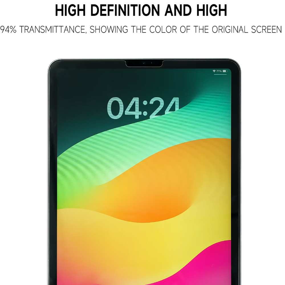 محافظ صفحه نمایش شیشه ای تبلت آیپد پرو 12.9 اینچ 2018/2023 همراه با کیت نصب Dust Free Box