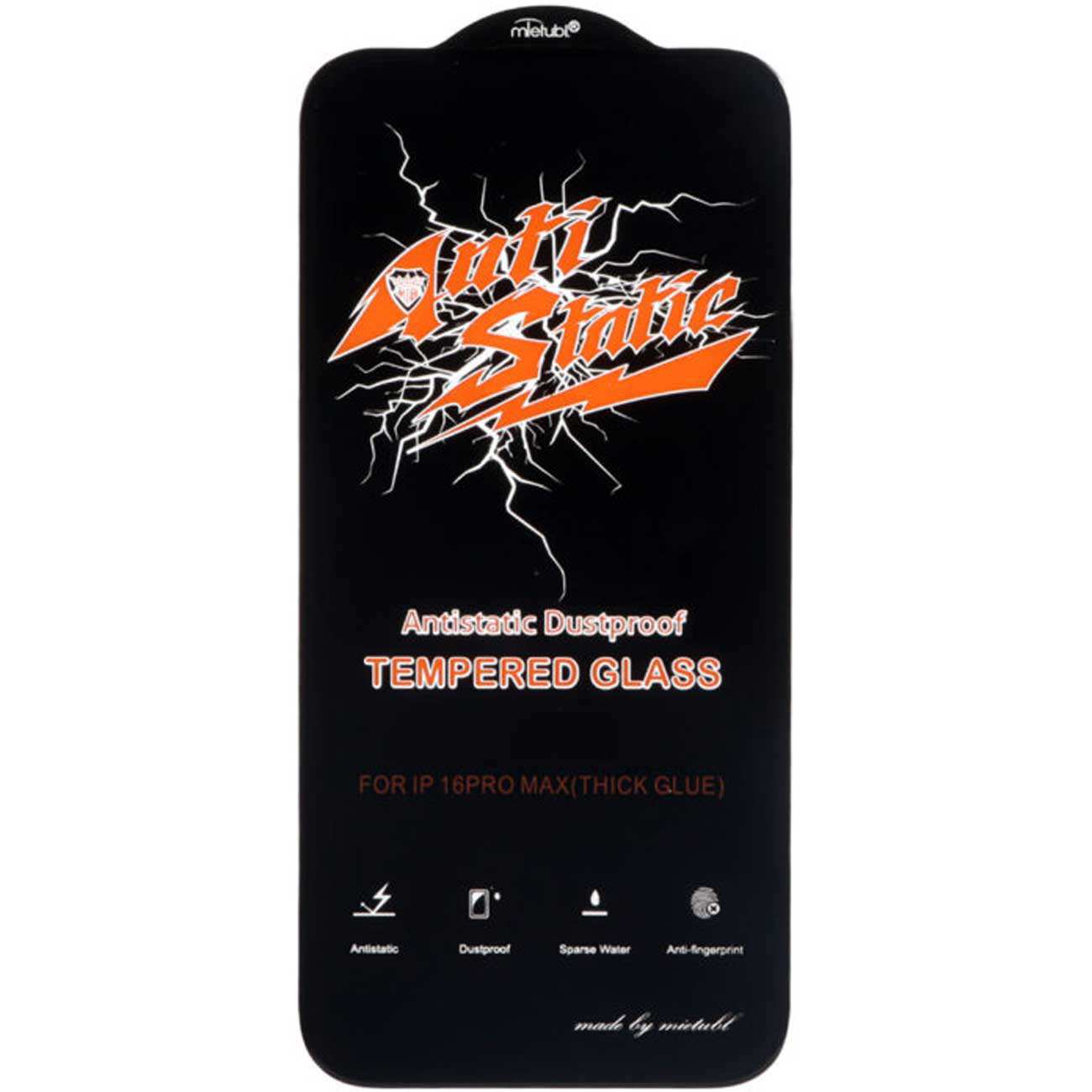 گلس شفاف آیفون 16 پرومکس آنتی استاتیک Antistatic Dustproof