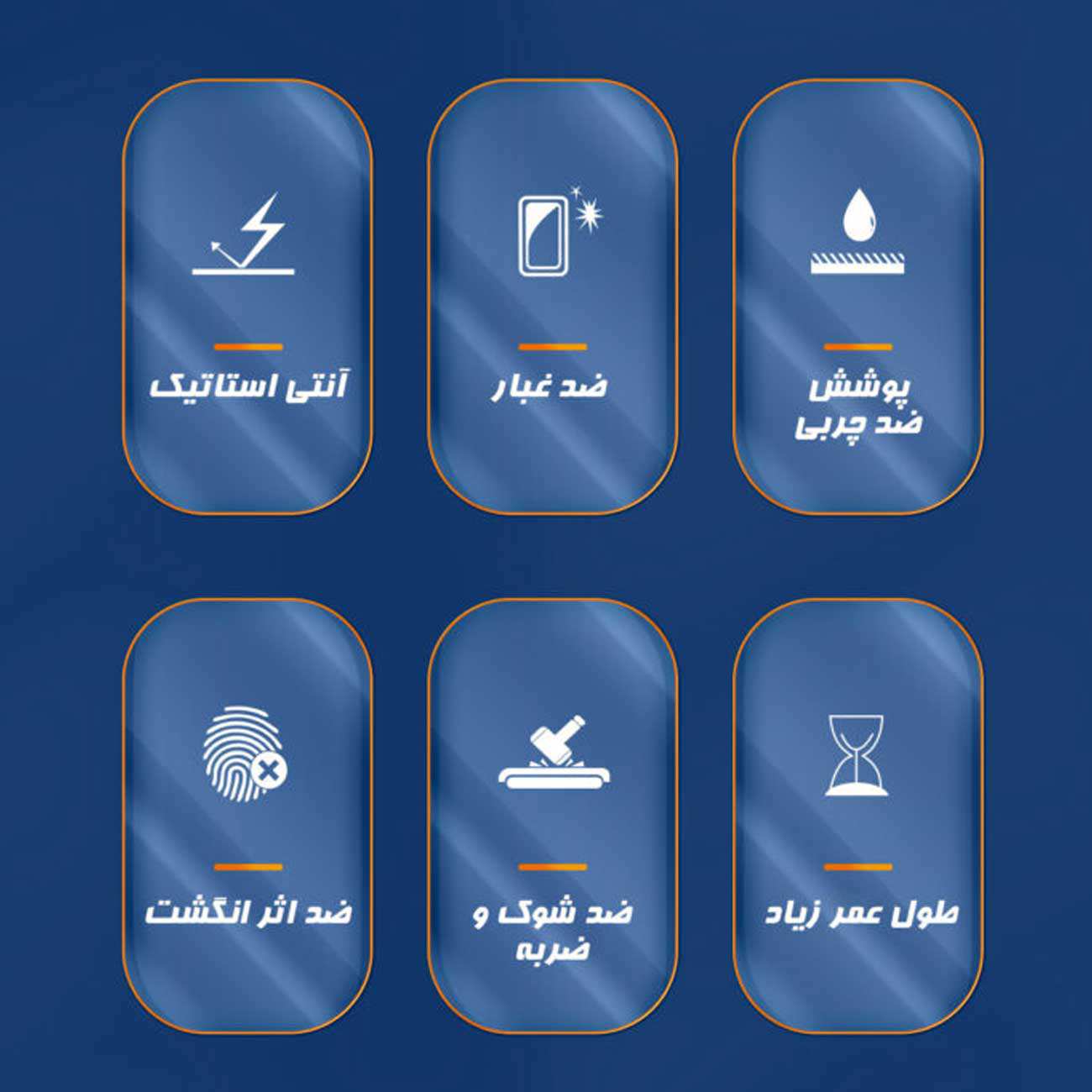 گلس شفاف آیفون 16 پرومکس آنتی استاتیک Antistatic Dustproof