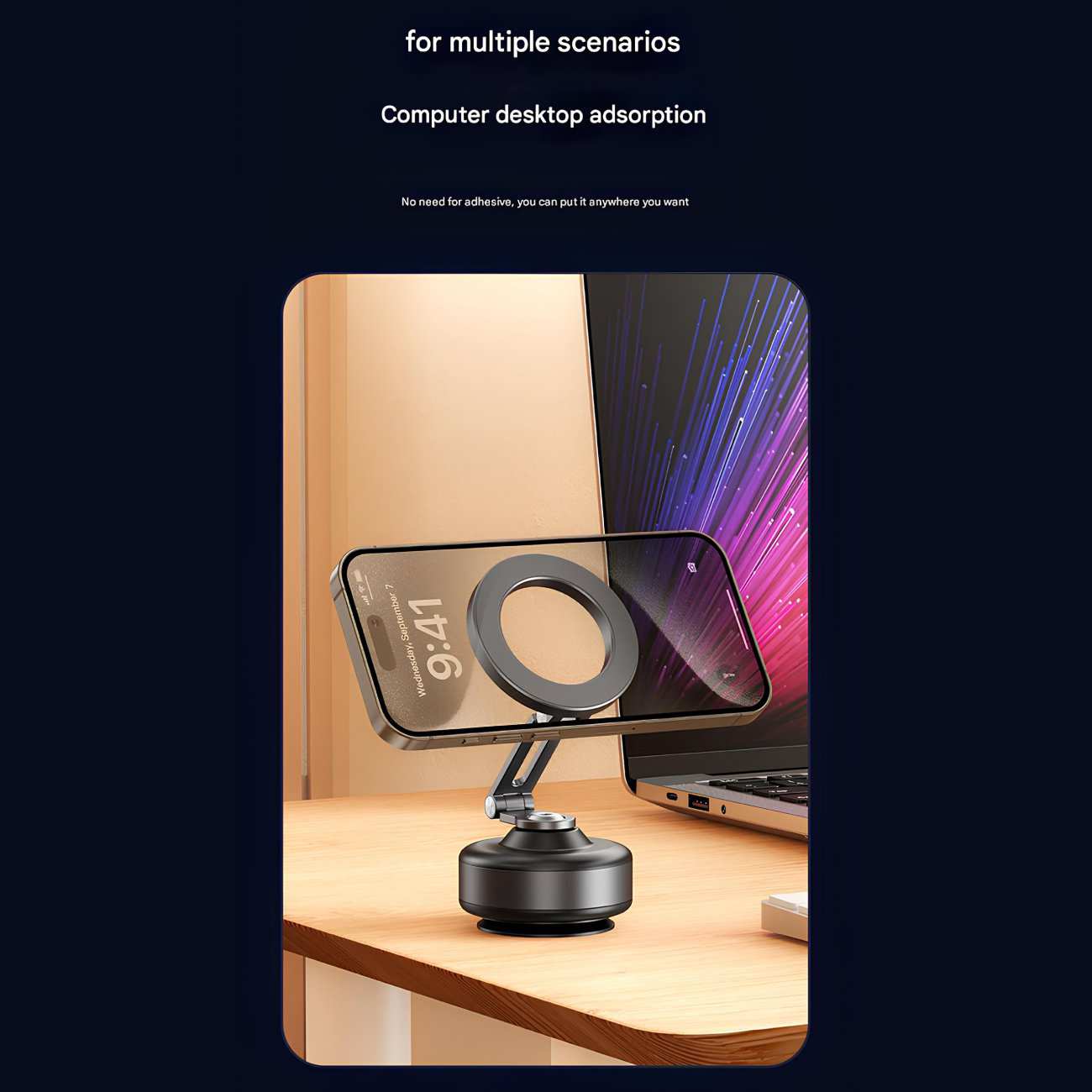 هولدر مکشی مگنتی الکتریکی تاشو چرخشی 360 درجه قابل شارژ چندکاره بونروی X94