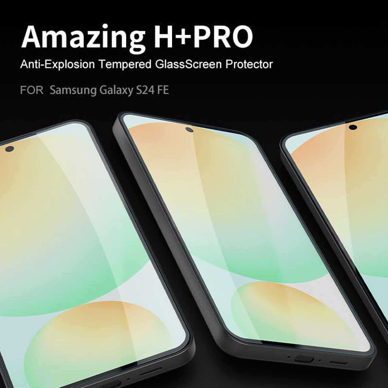 گلس شفاف سامسونگ گلکسی اس 25 نیلکین همراه با ابزار نصب Amazing H+ Pro