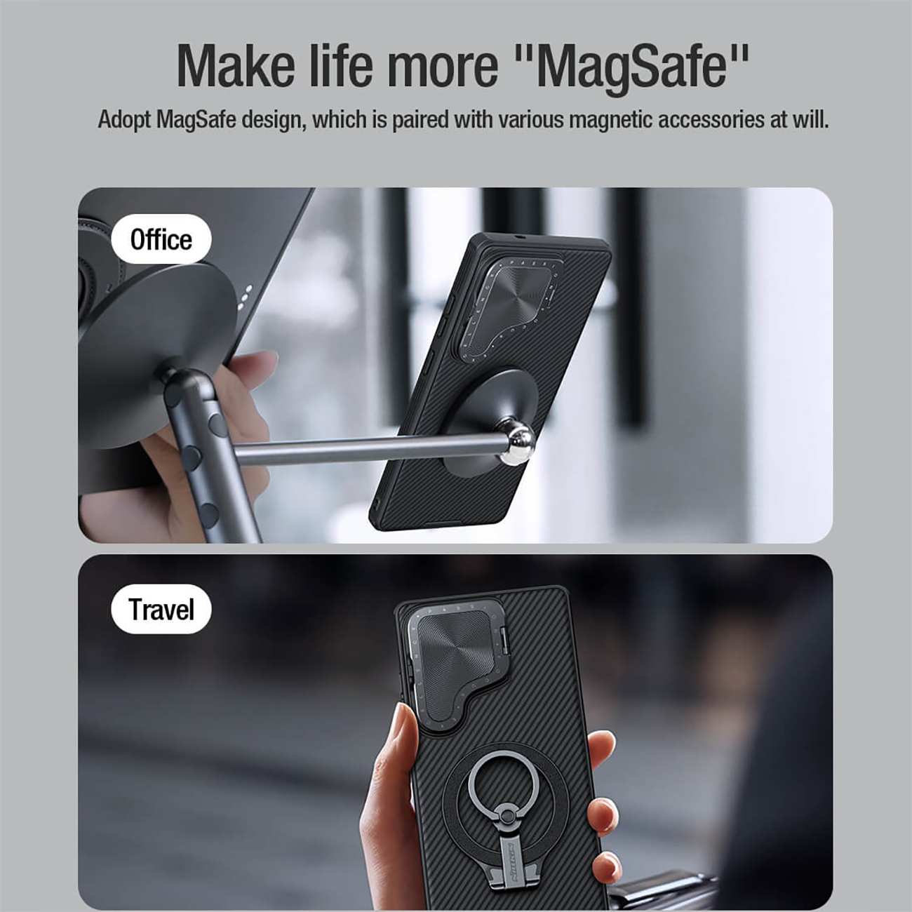 قاب محافظ مگنتی سامسونگ گلکسی اس 25 اولترا نیلکین Camshield Prop Magnetic