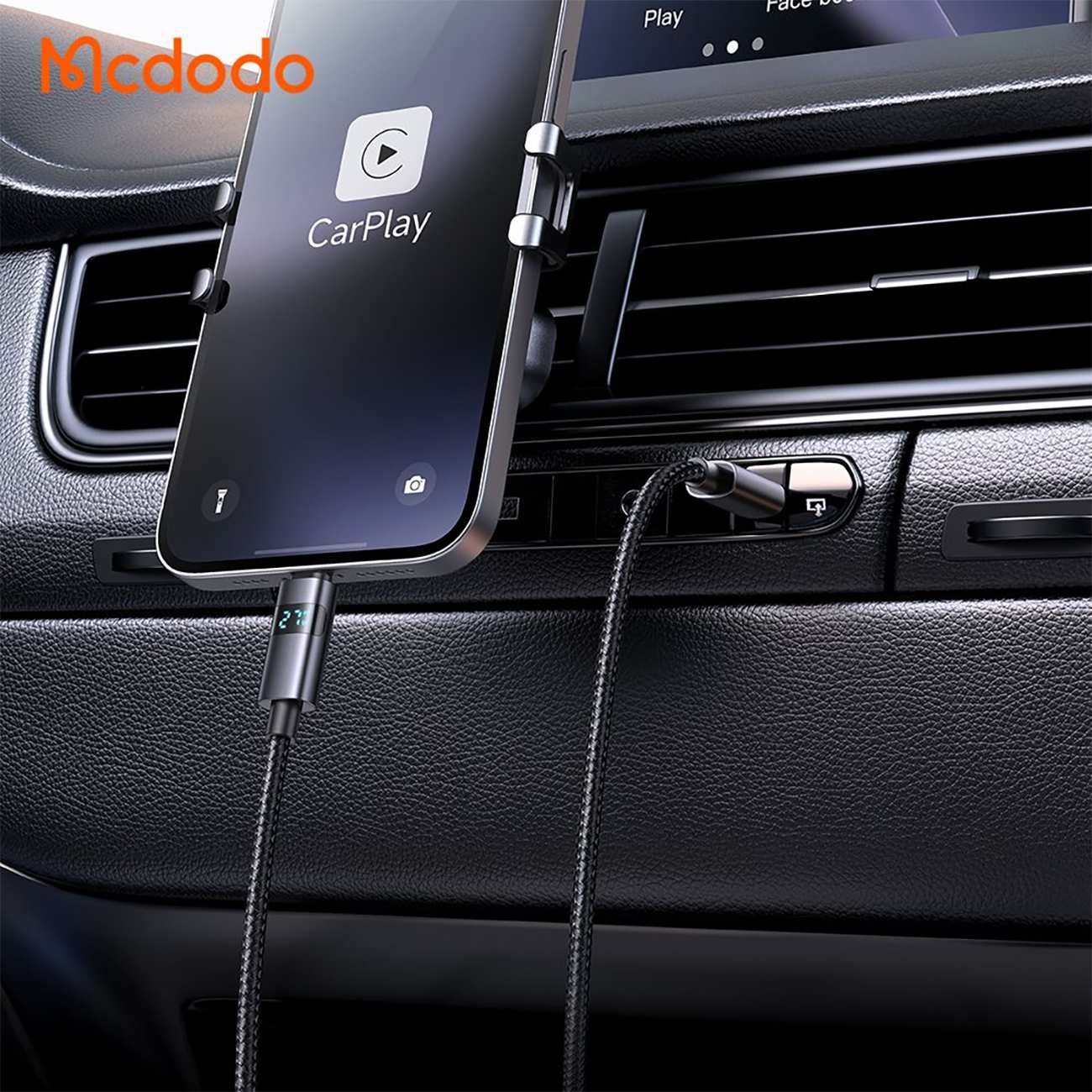 کابل شارژ و انتقال داده تایپ سی به لایتنینگ 36 وات کارپلی 1.2 متری مک دودو CA-657