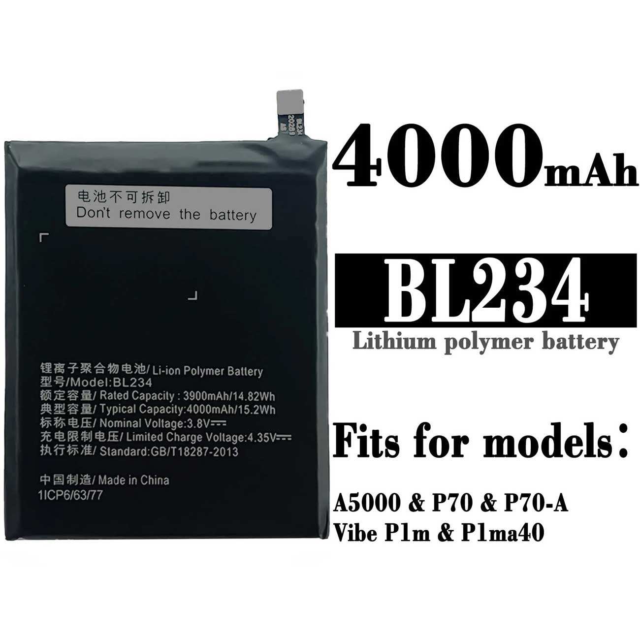 باتری اصلی گوشی موبایل P70/ P70t لنوو BL234