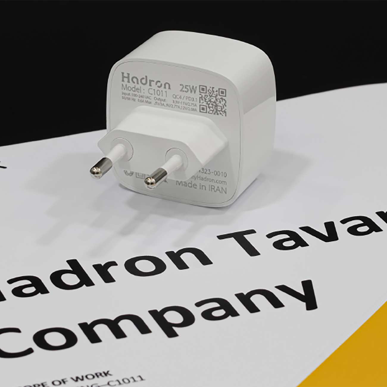 شارژر فست دیواری تایپ سی 25 وات هادرون Hadron C1011 25W