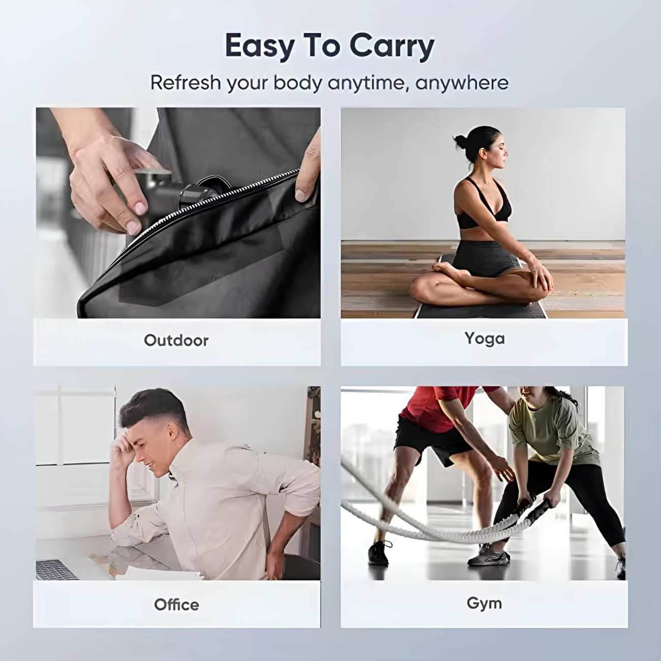 ماساژور تفنگی شارژی گرم و سردکن Fascia Gun Pro