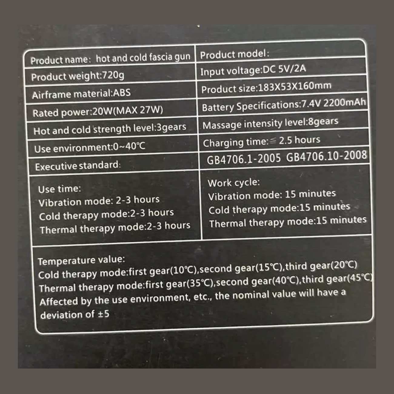 ماساژور تفنگی شارژی گرم و سردکن Fascia Gun Pro