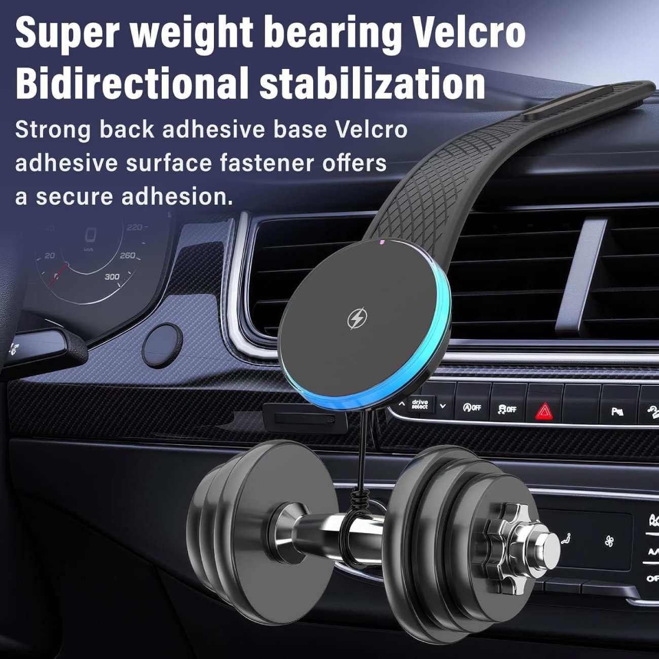 هولدر و شارژر بی سیم مگنتی تاشو داخل خودرو 15 وات X12