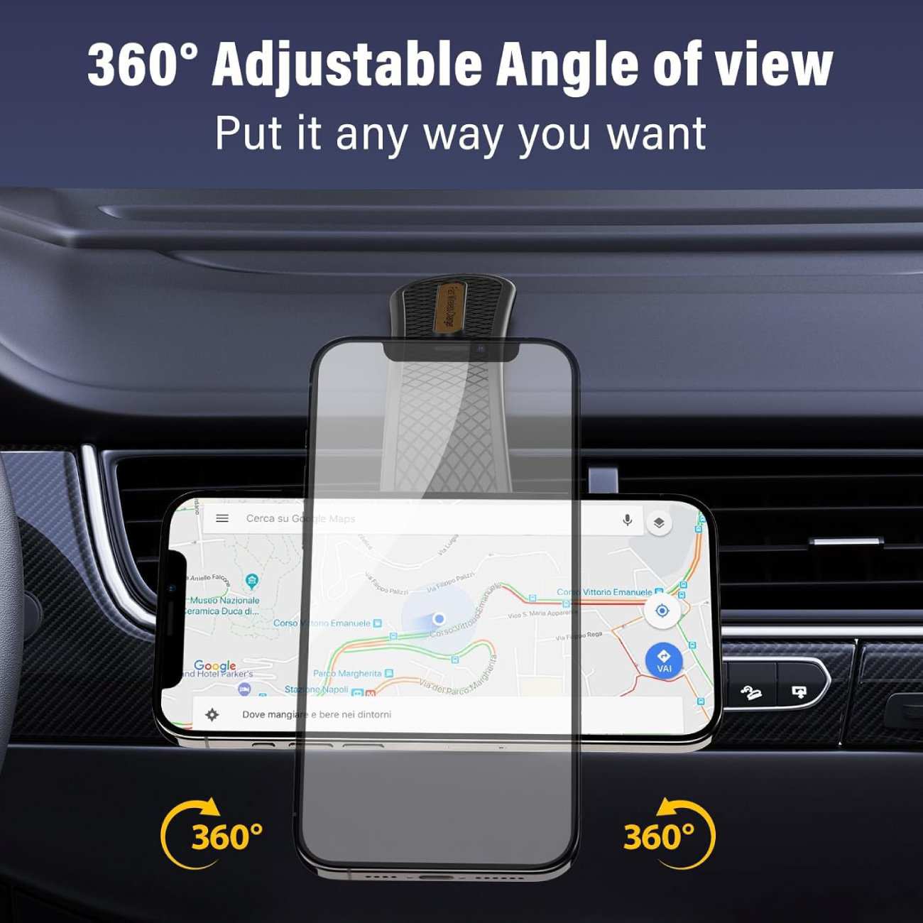 هولدر و شارژر بی سیم مگنتی تاشو داخل خودرو 15 وات X12