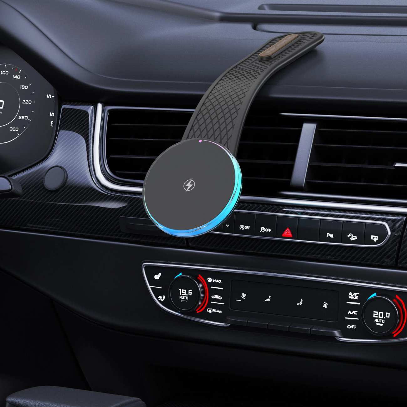 هولدر و شارژر بی سیم مگنتی تاشو داخل خودرو 15 وات X12