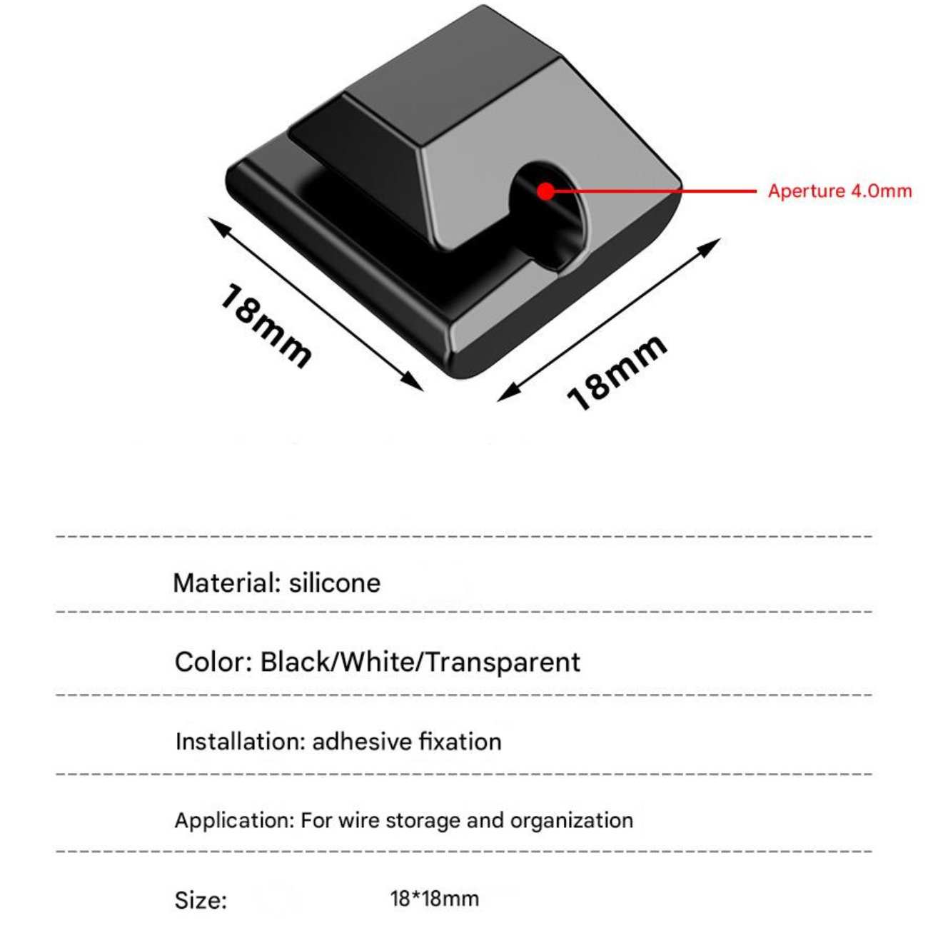 گیره نگهدارنده و نظم دهنده کابل (بسته 5 عددی)