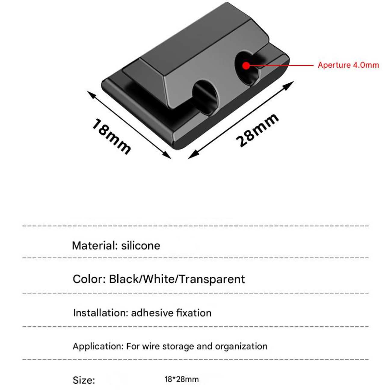 گیره نگهدارنده و نظم دهنده کابل (بسته 5 عددی)