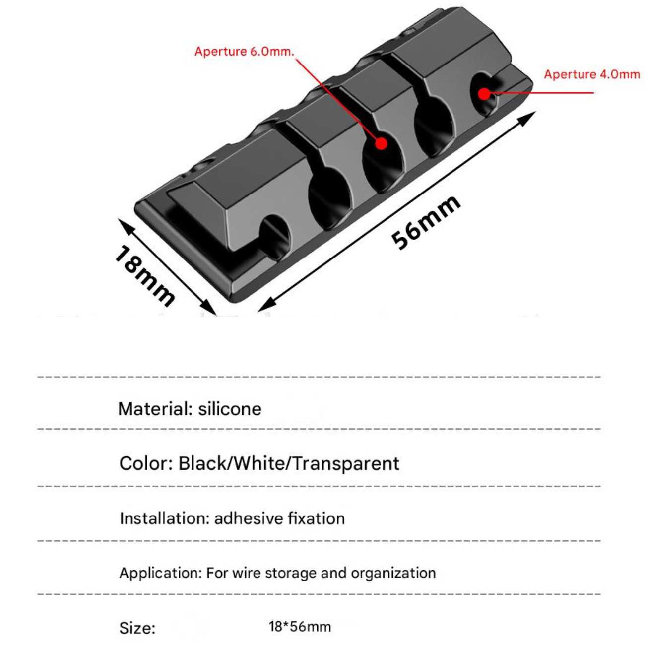 گیره نگهدارنده و نظم دهنده کابل (بسته 5 عددی)