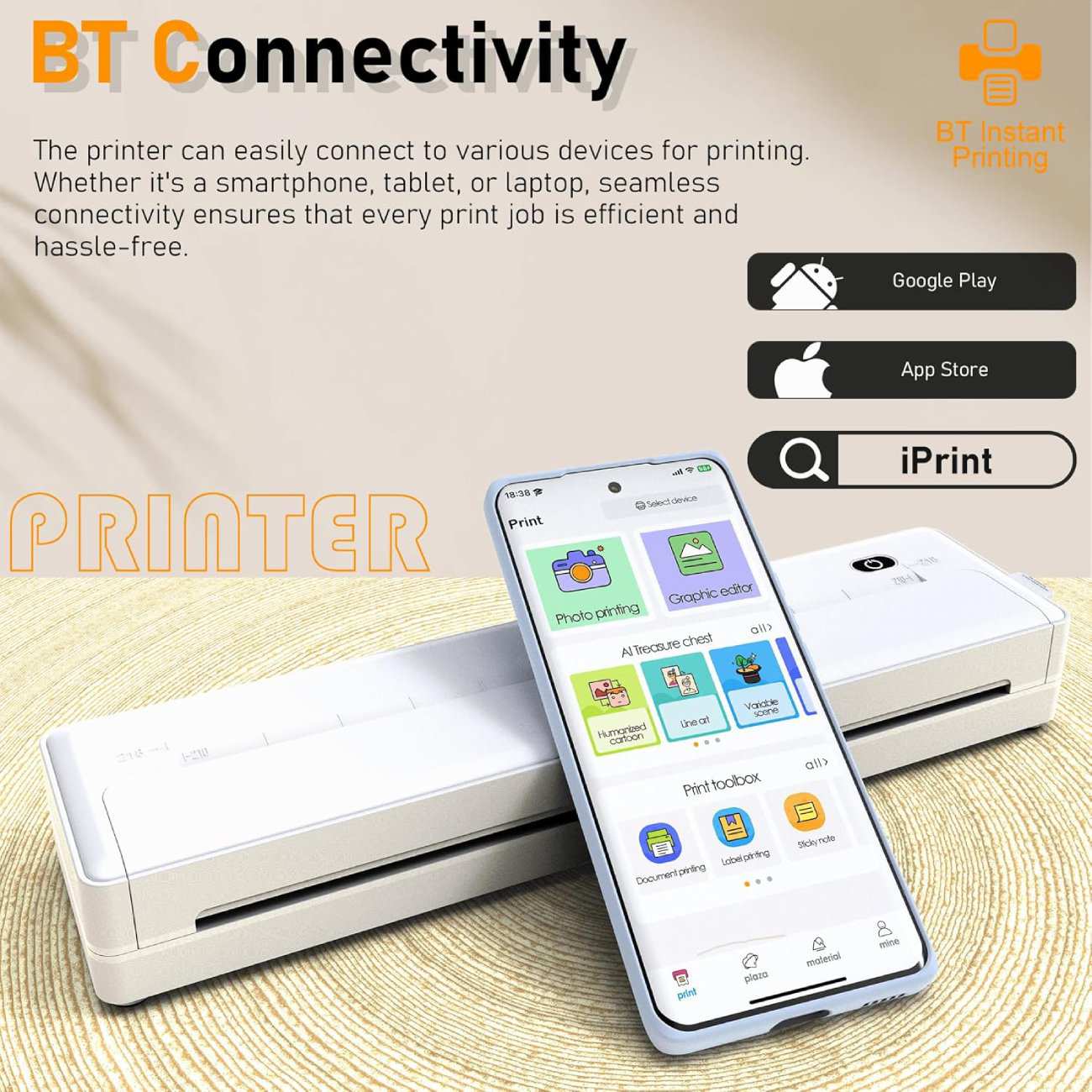 پرینتر حرارتی شارژی قابل حمل Thermal Sensitive