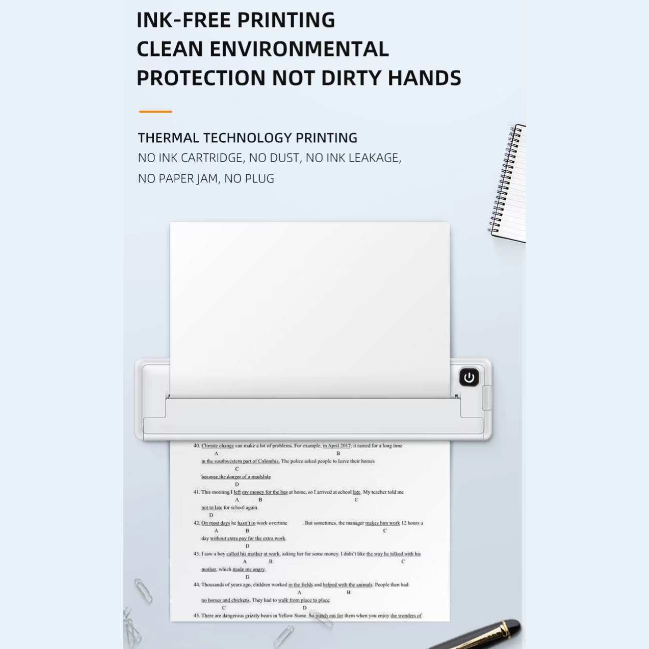 پرینتر حرارتی شارژی قابل حمل Thermal Sensitive