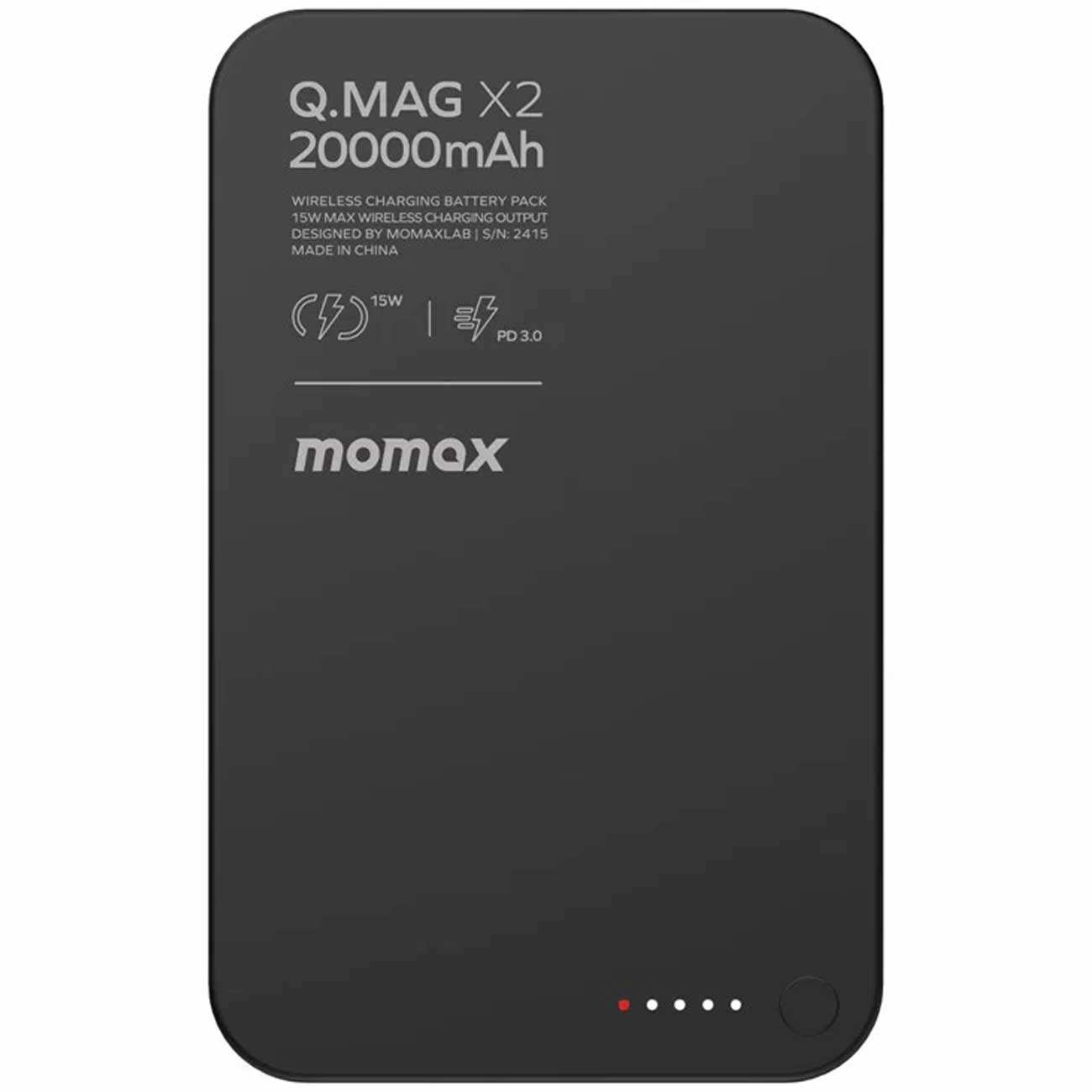 پاوربانک مگ سیف 15 وات و تایپ سی 20 وات 20000 مومکس Q.MAG X2 IP133