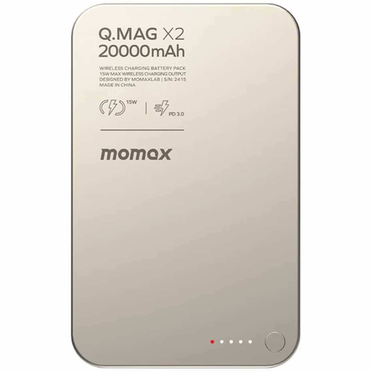 پاوربانک مگ سیف 15 وات و تایپ سی 20 وات 20000 مومکس Q.MAG X2 IP133