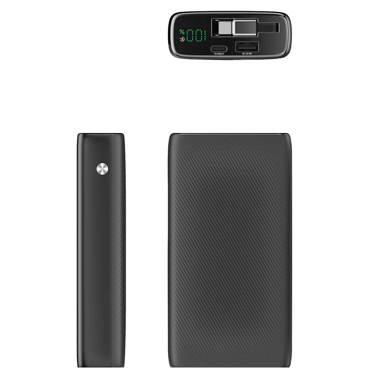 پاوربانک 35 وات 20000 پاورولوژی به همراه کابل تایپ سی جمع شونده ppbcha72