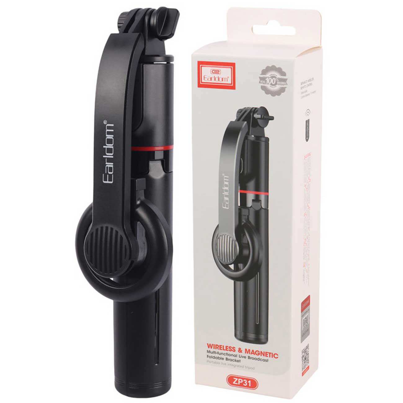 مونوپاد سه پایه دار بلوتوثی ارلدام با چرخش 360 درجه ET-ZP31