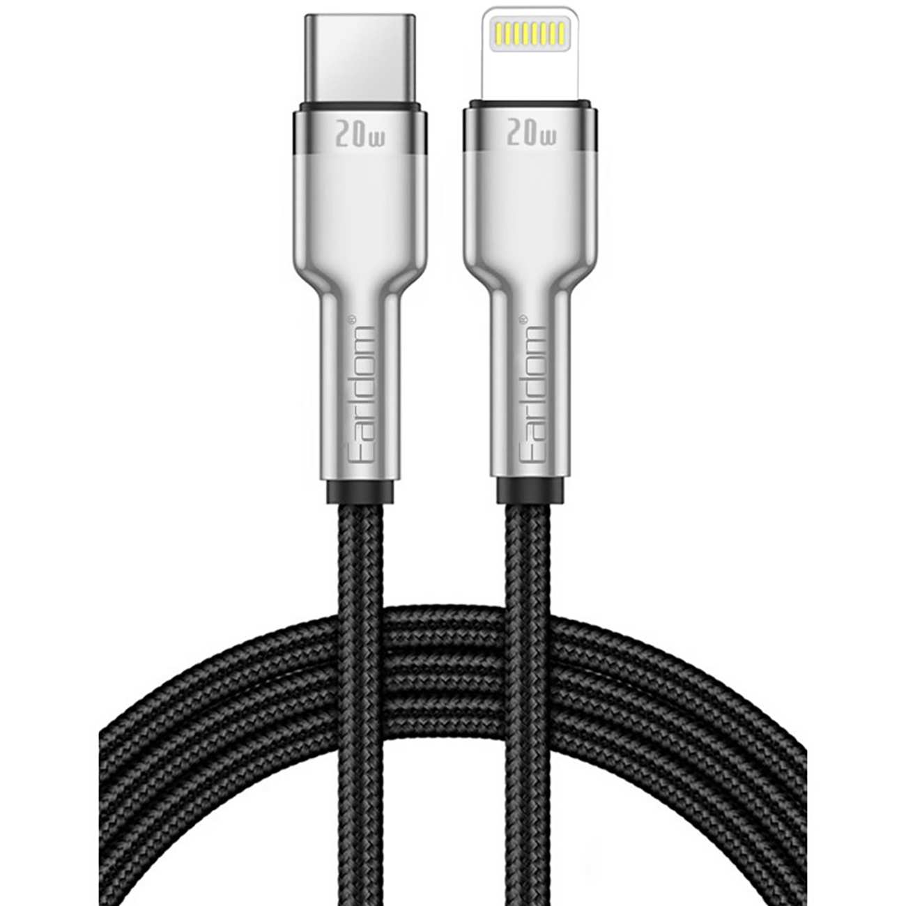 کابل شارژ سریع تایپ سی به لایتنینگ 20 وات 1 متری ارلدام EC-PD01i