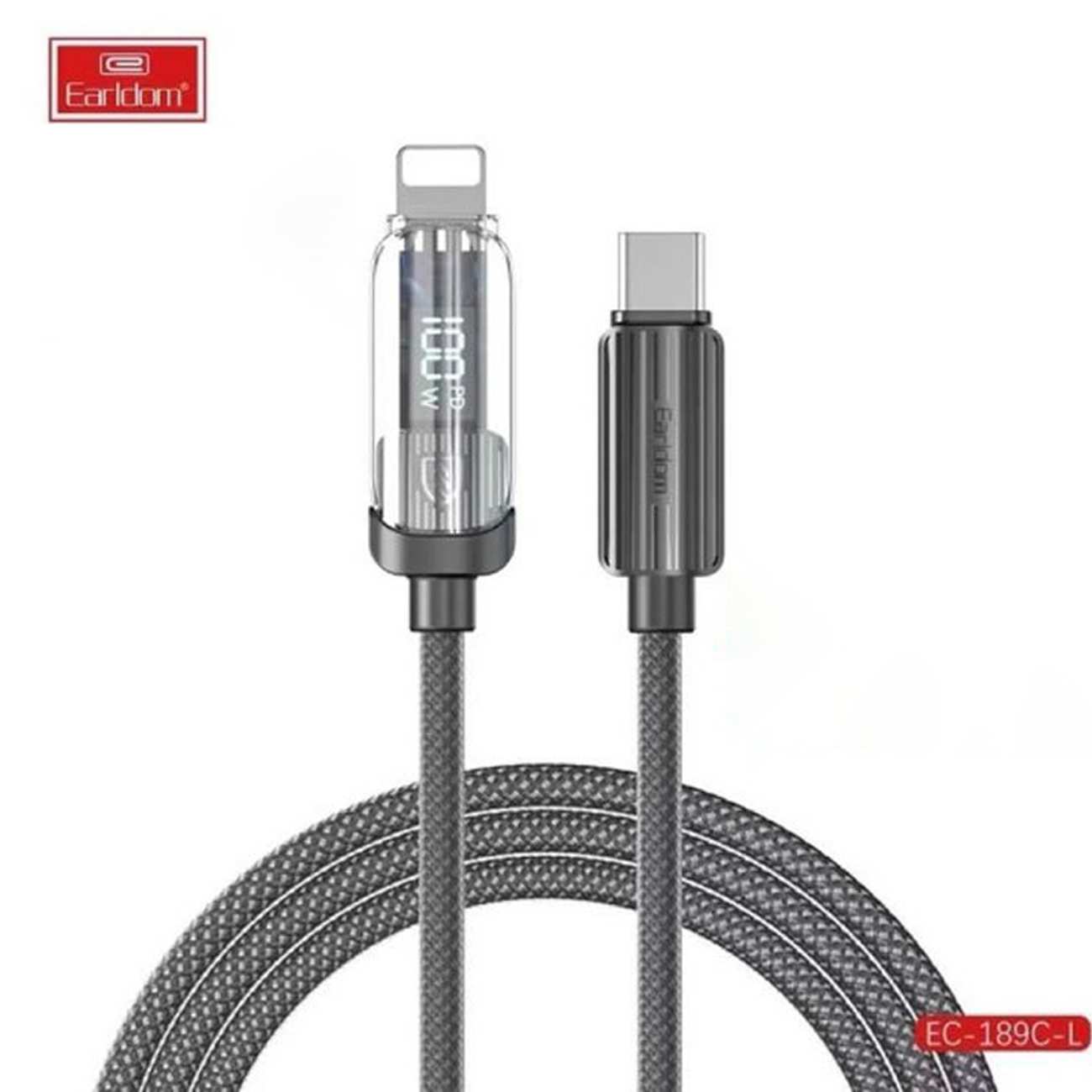 کابل شارژ سریع تایپ سی به لایتنینگ 30 وات یک متری ارلدام EC-189C-L