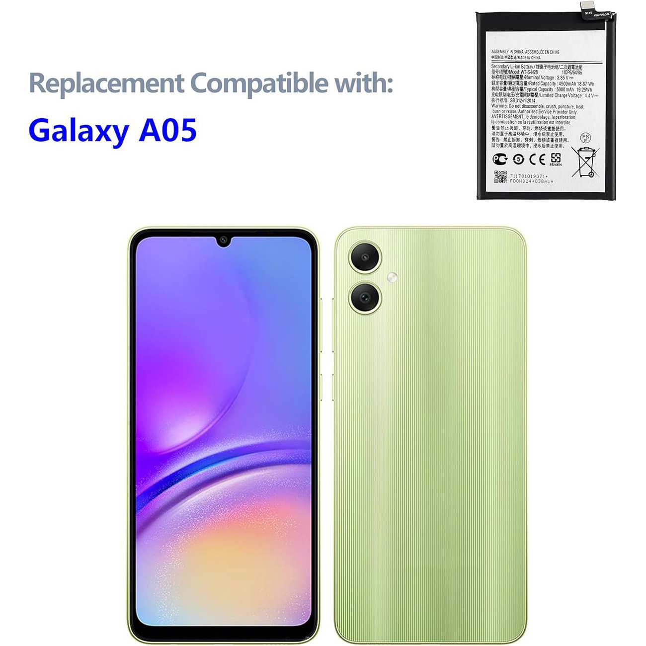 باتری اصلی گوشی گلکسی A05 سامسونگ WT-S-N28