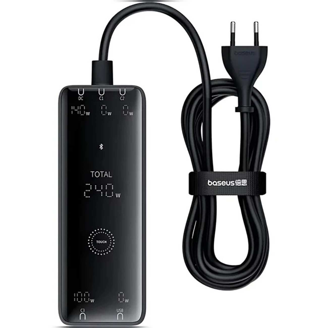 شارژر رومیزی فست تایپ سی، یو اس بی و دی سی 240 وات بیسوس CCGAN240CE