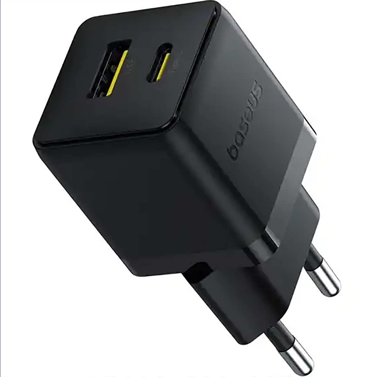 شارژر دیواری فست تایپسی و یو اس بی 30 وات بیسوس با کابل دو سر تایپ سی CCZC30UE