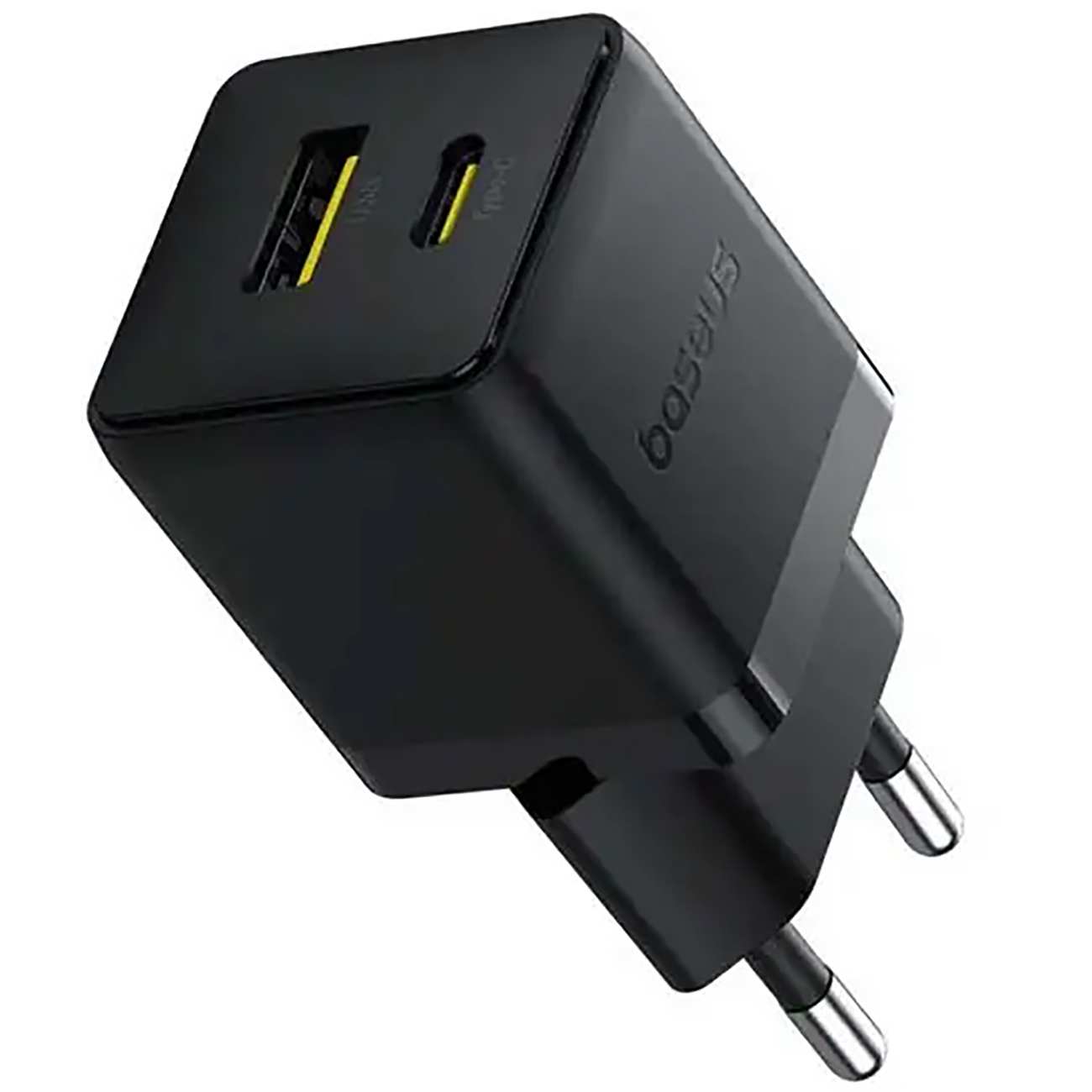 شارژر دیواری 20 وات فست شارژ Type-C و USB بیسوس با کابل دو سر تایپ سی CCZC20UE